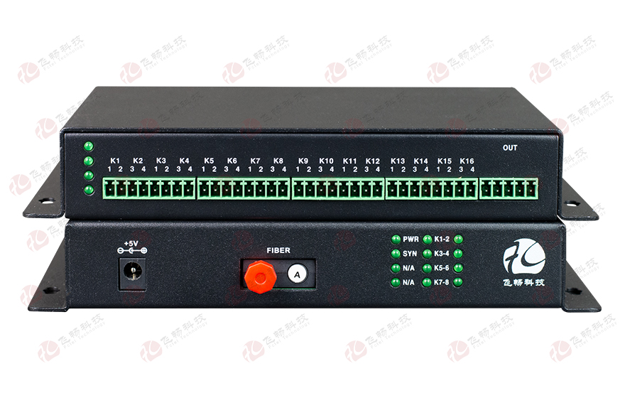 飛暢科技-16路單向/8路雙向開關(guān)量光端機